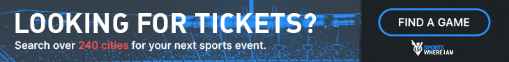 Find tickets to sports events in over 240 cities at sportswhereiam.com